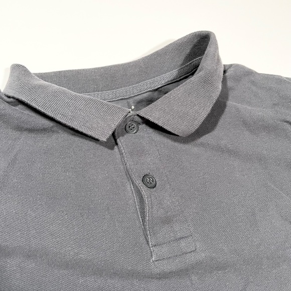 H&M Gray Polo Shirt 100% Cotton - Size Medium - Picture 3 of 6